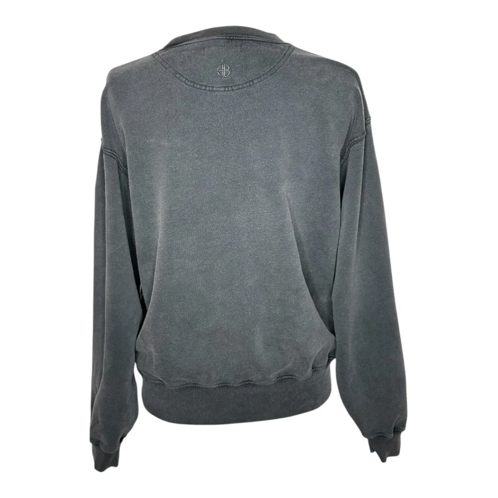 Anine Bing Ramona University Sweatshirt Los Angeles Washed Black Large - Picture 2 of 9